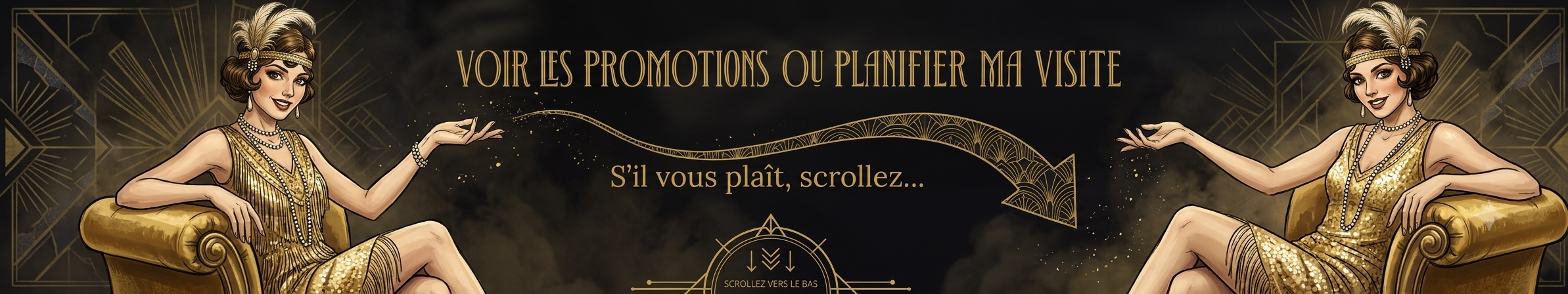 Showroom Nuit de Gatsby - Invitation à scroller